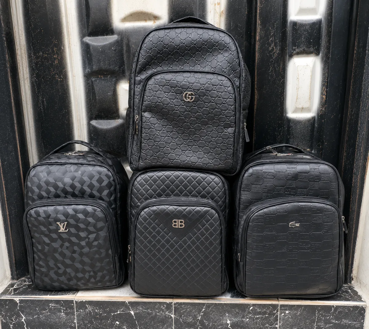 Monogram Leather Backpack